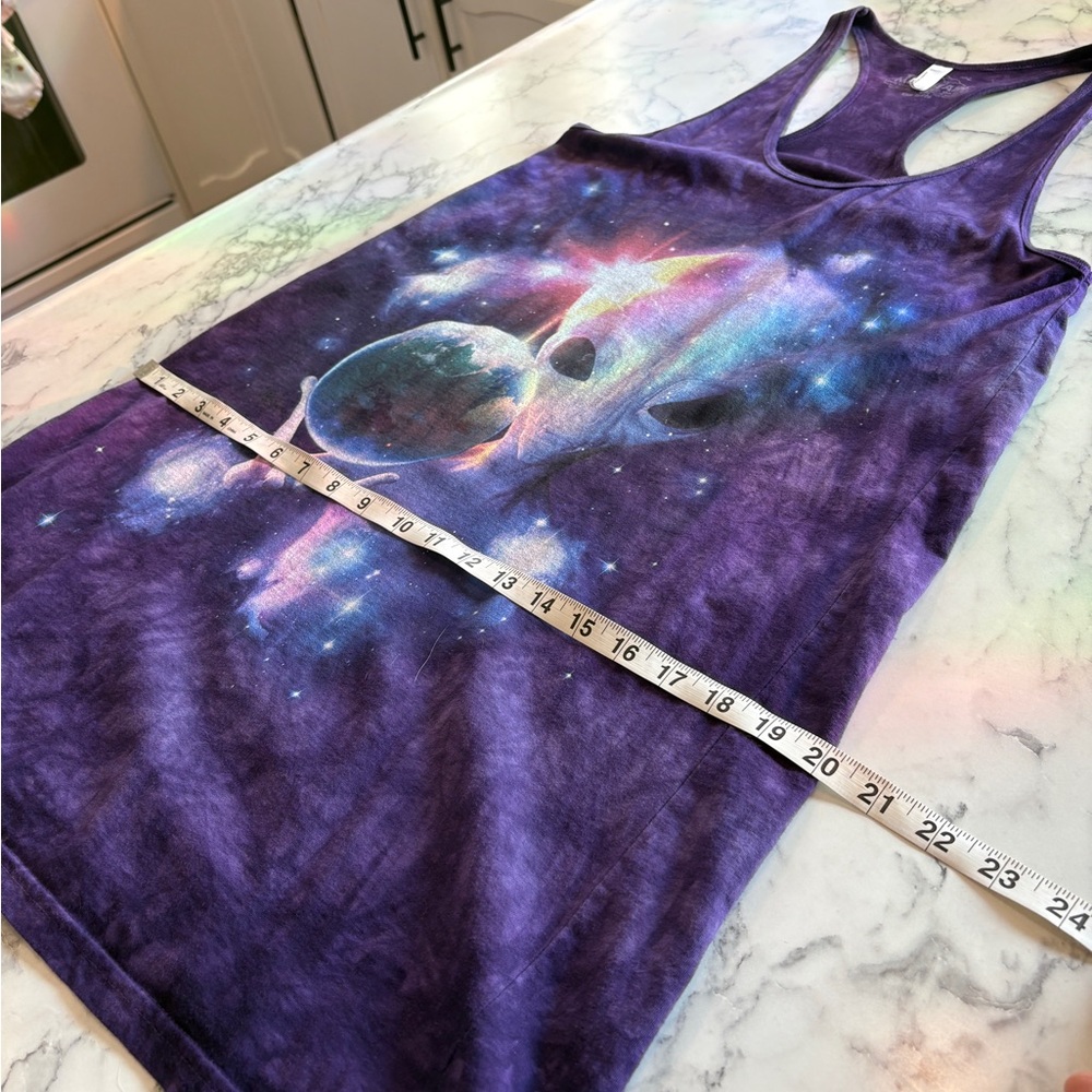 The Mountain/American Apparel Purple Tie Dye Alien Tunic Tank Dress - Large - Picture 8 of 8